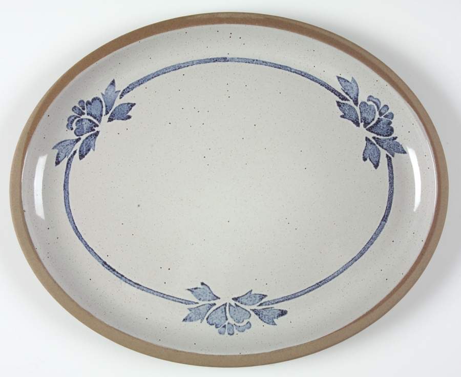 Blue Print England 11" Oval Serving Platter by W R Midwinter Ltd-1
