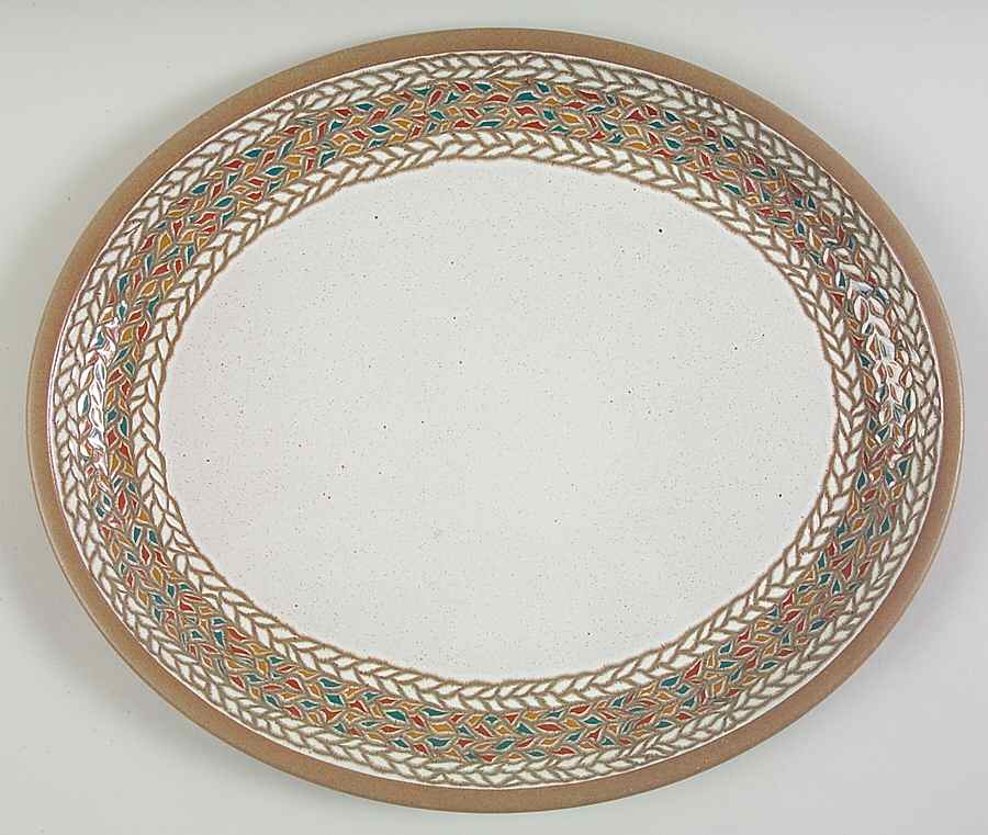 Braid 13" Oval Serving Platter by W R Midwinter Ltd-1