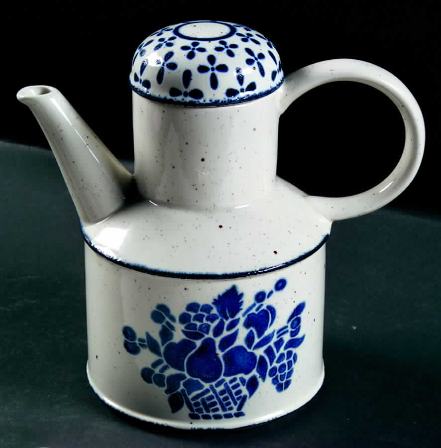 Country Blue Coffee Pot & Lid by W R Midwinter Ltd-1