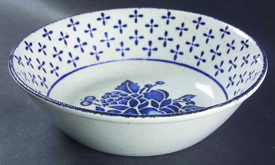Country Blue 8" Round Vegetable Bowl by W R Midwinter Ltd-1