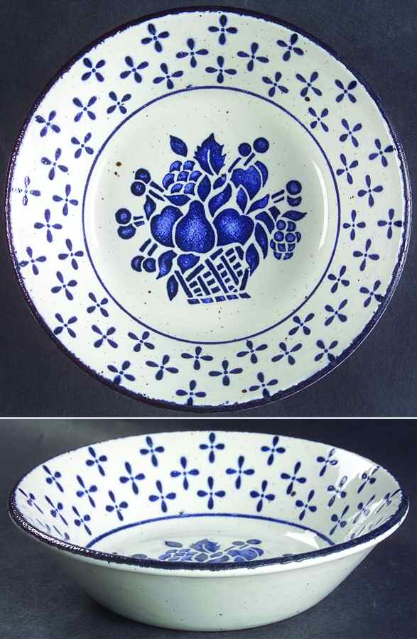Country Blue Coupe Cereal Bowl by W R Midwinter Ltd-1