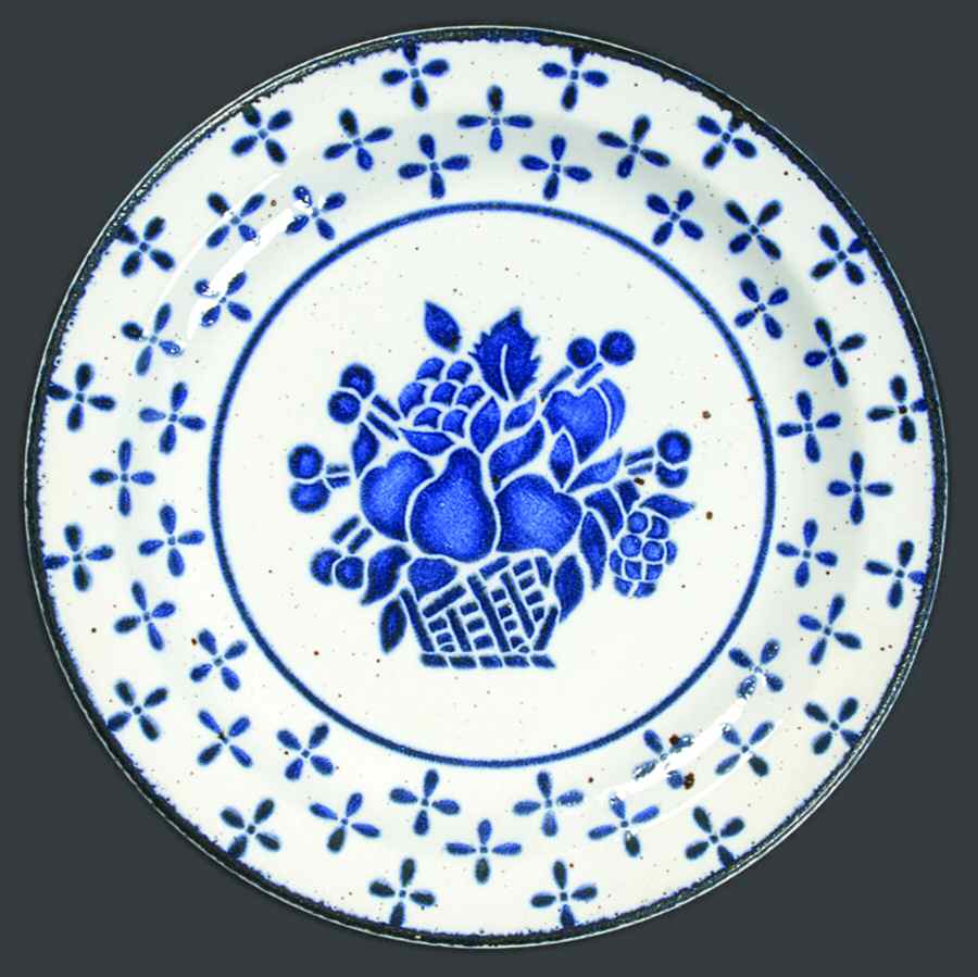 Country Blue Bread & Butter Plate by W R Midwinter Ltd-1