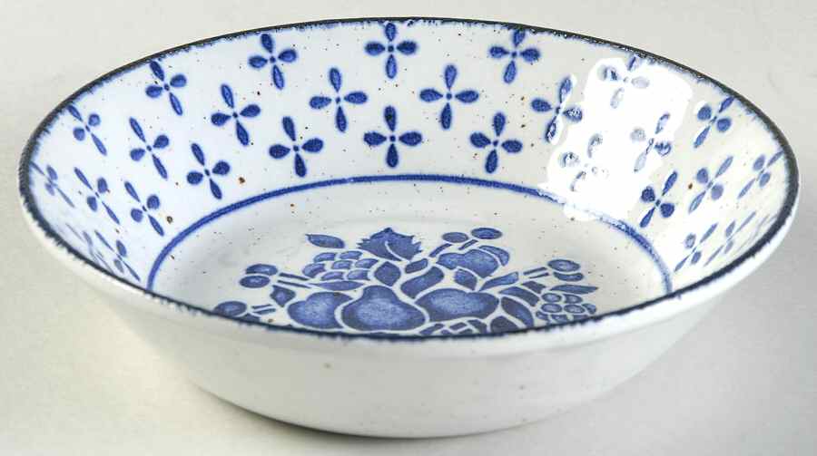 Country Blue Fruit/Dessert (Sauce) Bowl by W R Midwinter Ltd-1