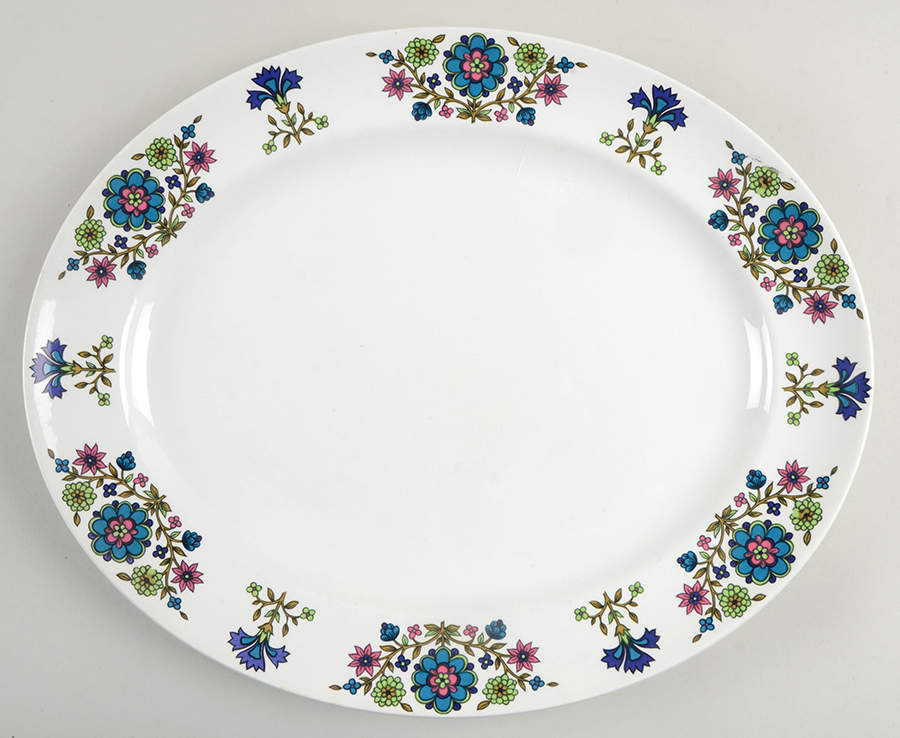 Country Garden 14" Oval Serving Platter by W R Midwinter Ltd-1