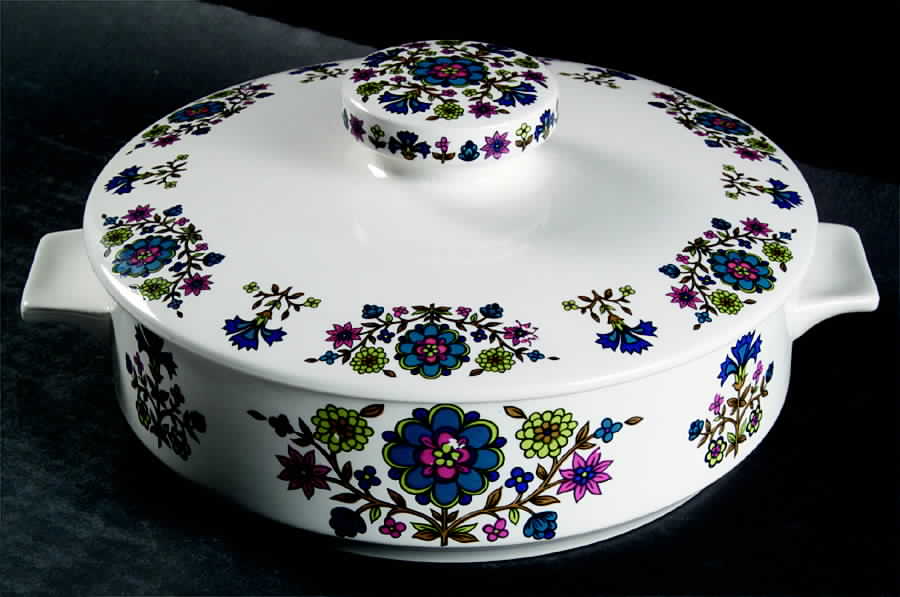 Country Garden Round Covered Vegetable by W R Midwinter Ltd-1