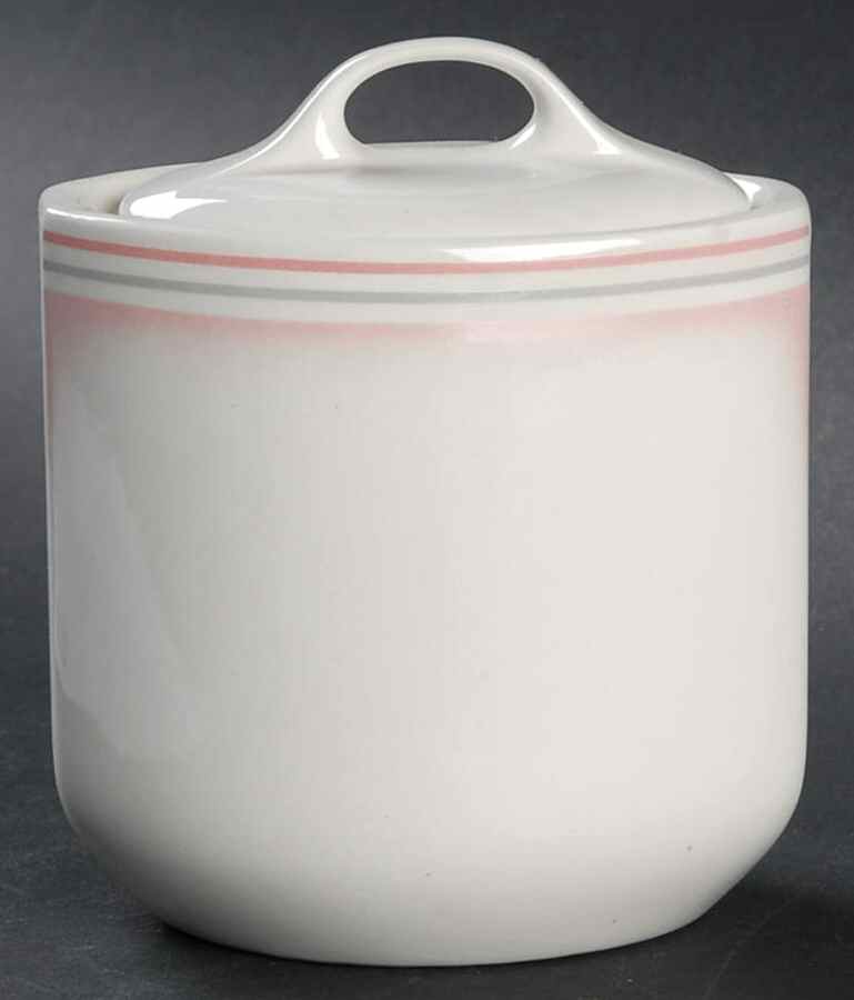 Coral Mist Sugar Bowl & Lid by W R Midwinter Ltd-1