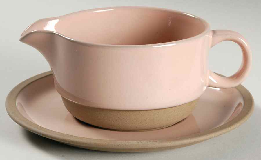 Coral Sand Gravy Boat & Underplate by W R Midwinter Ltd-1