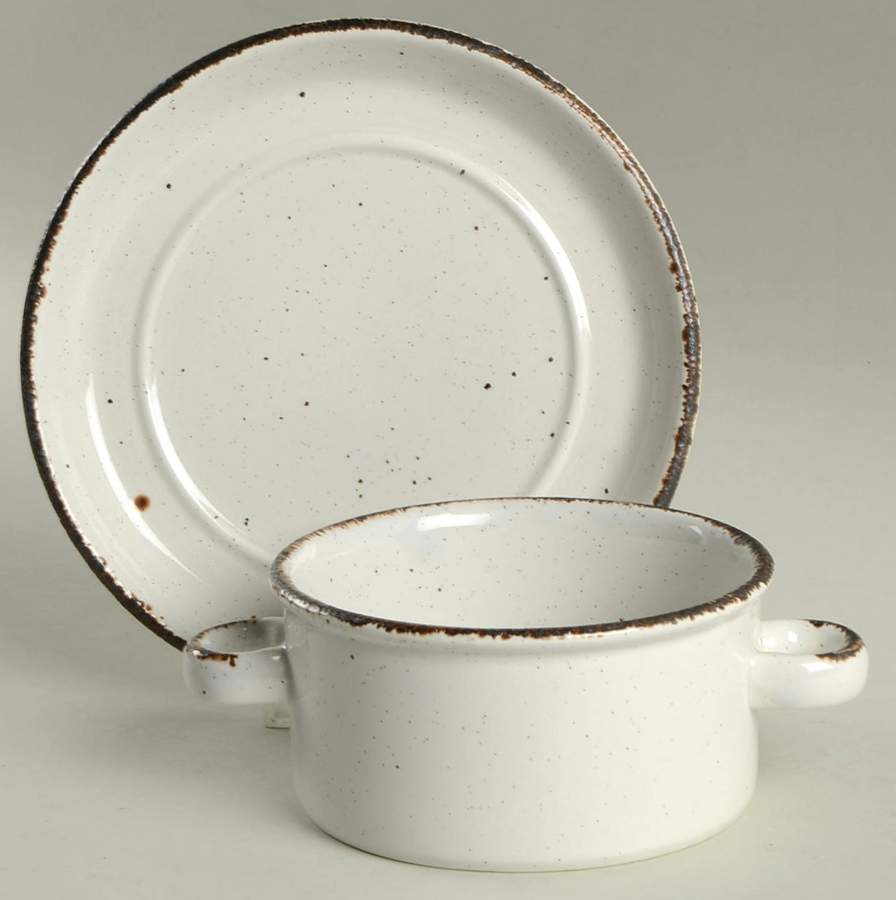 Creation Flat Cream Soup Bowl & Saucer Set by W R Midwinter Ltd-1