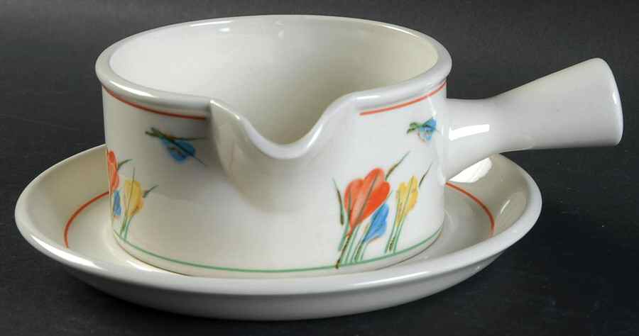 Crocus Gravy Boat & Underplate by W R Midwinter Ltd-1