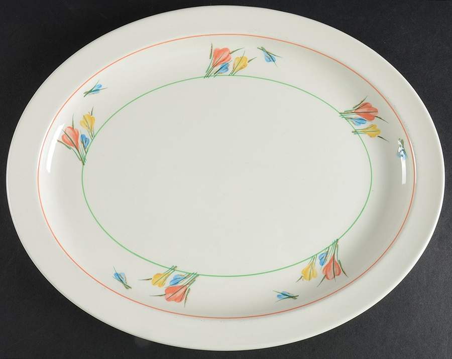 Crocus 13" Oval Serving Platter by W R Midwinter Ltd-1