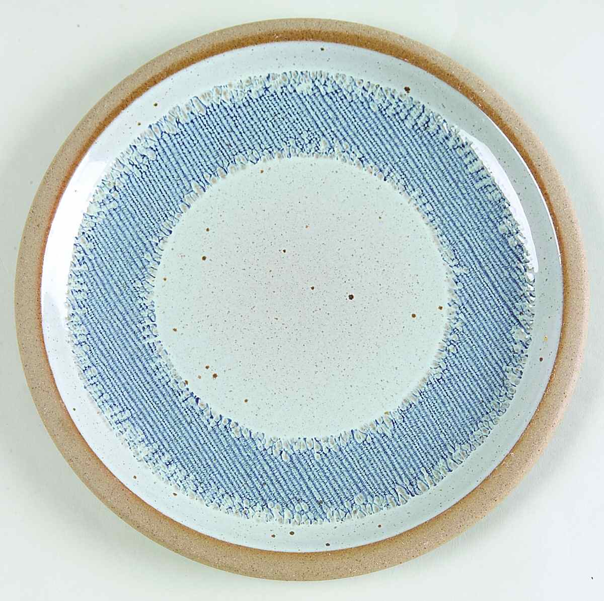 Denim Blue and Brown Bread & Butter Plate by W R Midwinter Ltd-1