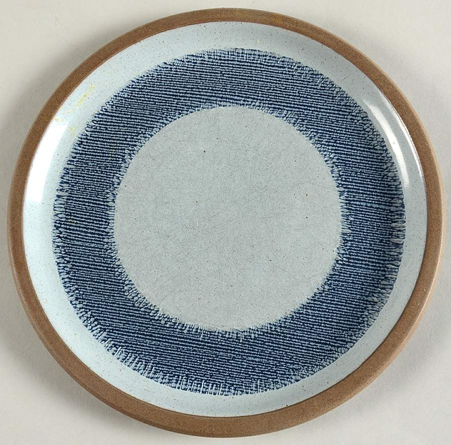 Denim Blue and Brown Luncheon Plate by W R Midwinter Ltd-1