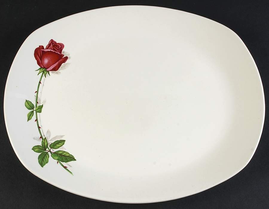 Fashion Rose 13" Oval Serving Platter by W R Midwinter Ltd-1