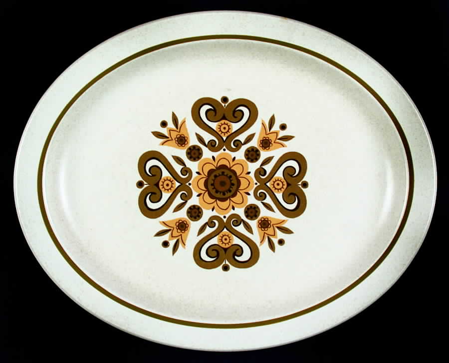 Fresco 12" Oval Serving Platter by W R Midwinter Ltd-1
