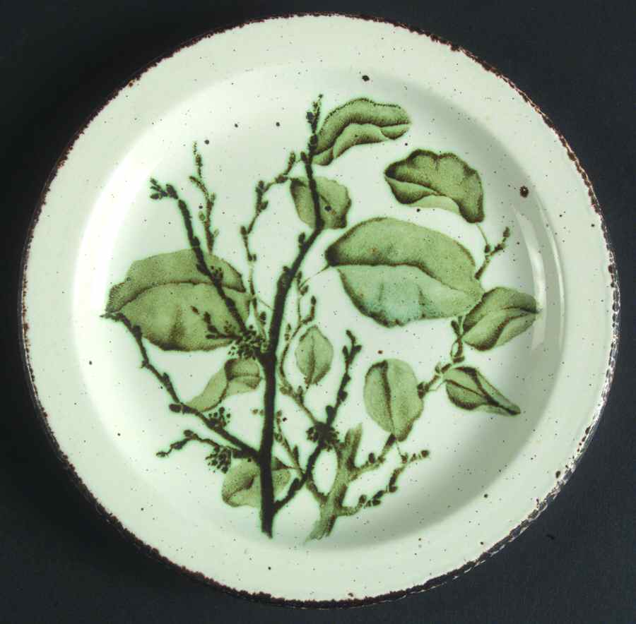 Green Leaves Bread & Butter Plate by W R Midwinter Ltd-1