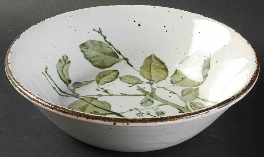 Green Leaves 8" Round Vegetable Bowl by W R Midwinter Ltd-1