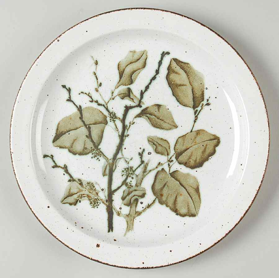 Green Leaves Luncheon Plate by W R Midwinter Ltd-1