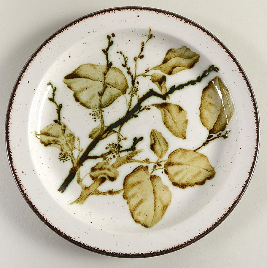 Green Leaves Salad Plate by W R Midwinter Ltd-1