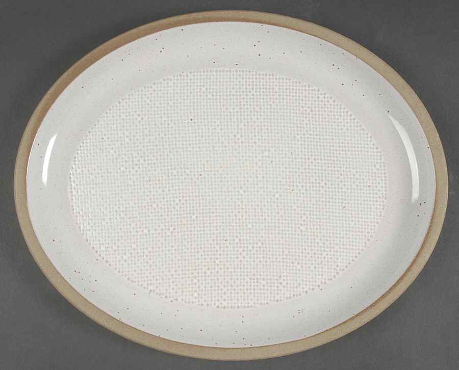 Hopsack 11" Oval Serving Platter by W R Midwinter Ltd-1