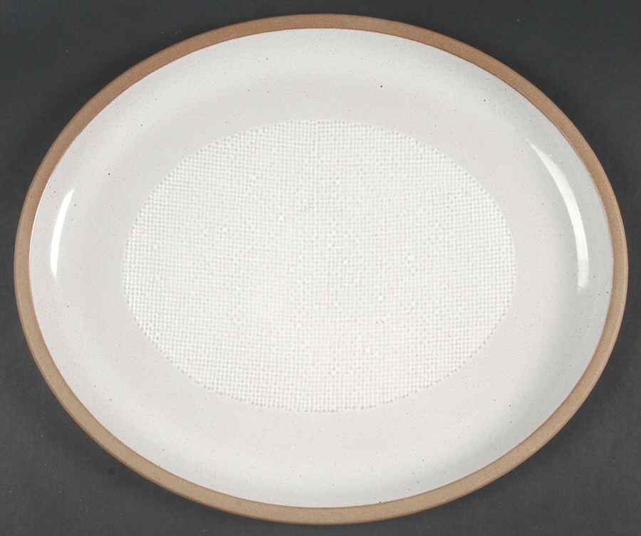 Hopsack 13" Oval Serving Platter by W R Midwinter Ltd-1