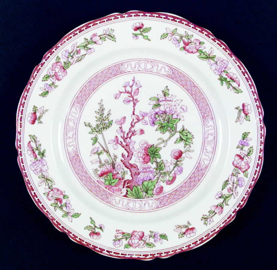 Indian Tree Red Lavender (Scalloped) Dinner Plate by W R Midwinter Ltd-1