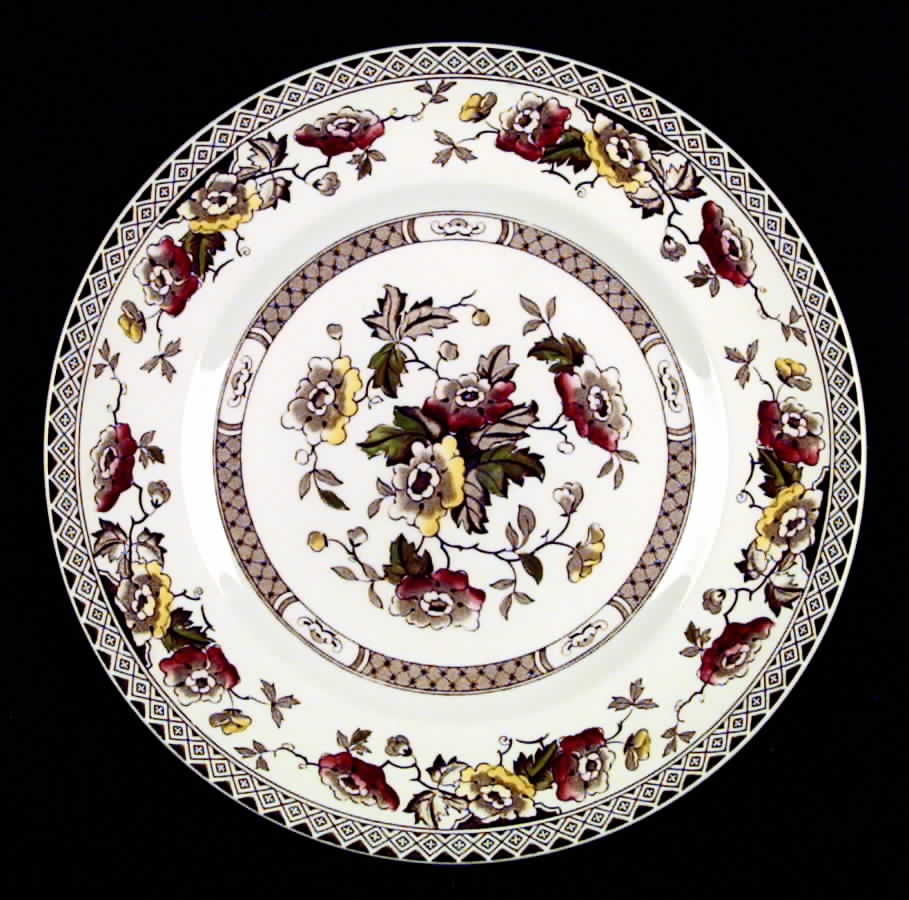 Jacobean Brown Multicolor Dinner Plate by W R Midwinter Ltd-1