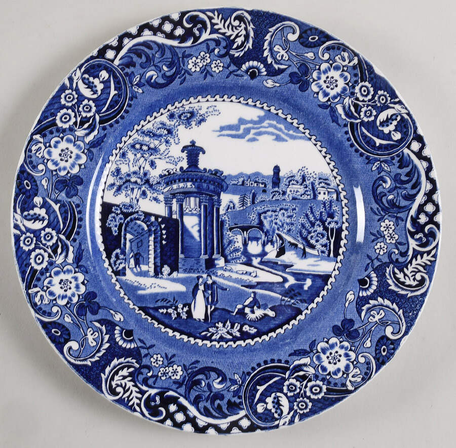 Landscape Blue Service Plate (Charger) by W R Midwinter Ltd-1