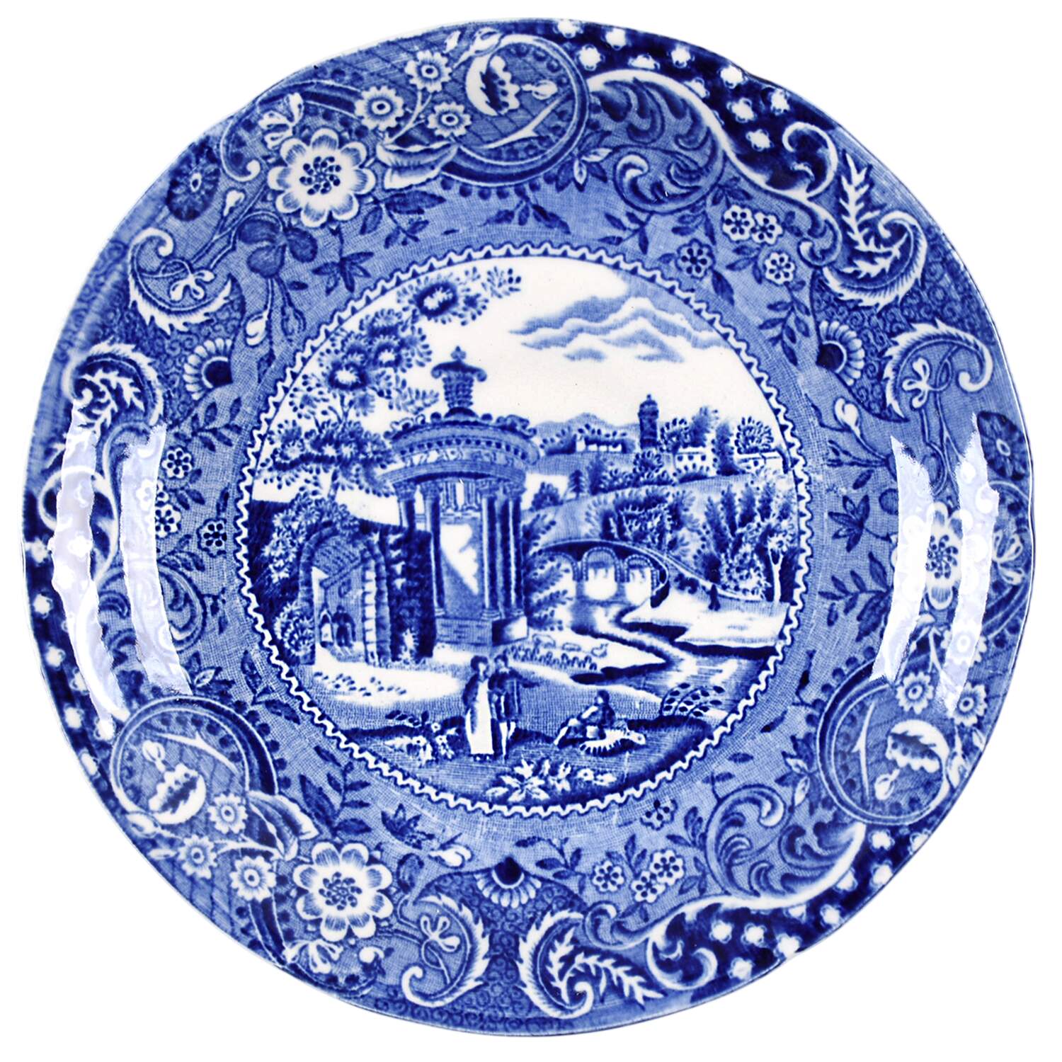 Landscape Blue Saucer by W R Midwinter Ltd-1