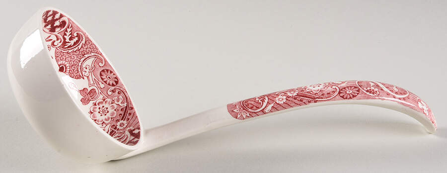 Landscape Red Solid Piece Sauce Ladle by W R Midwinter Ltd-1