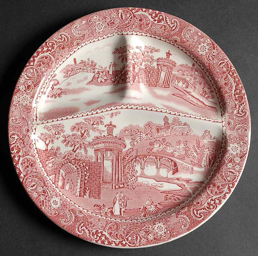 Landscape Red Grill Plate by W R Midwinter Ltd-1