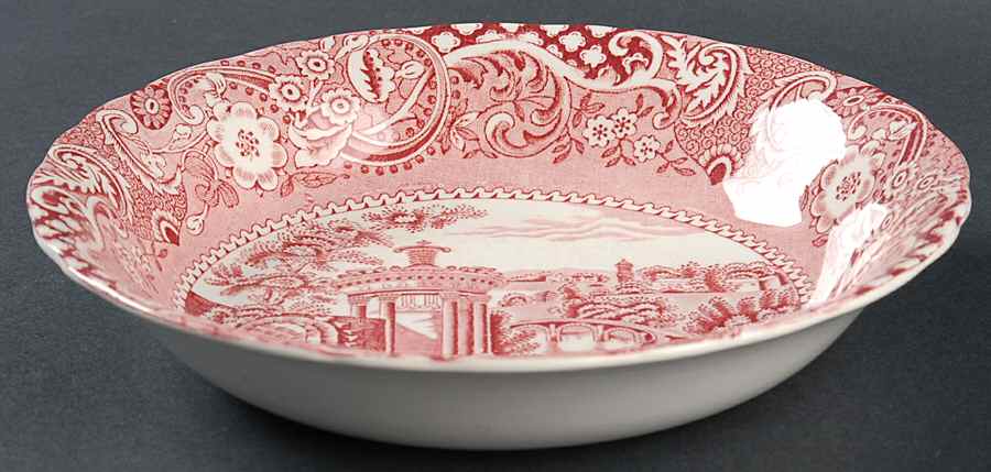 Landscape Red Coupe Soup Bowl by W R Midwinter Ltd-1