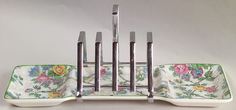 Lorna Doone Toast/Condiment Server with Metal Rack by W R Midwinter Ltd-1