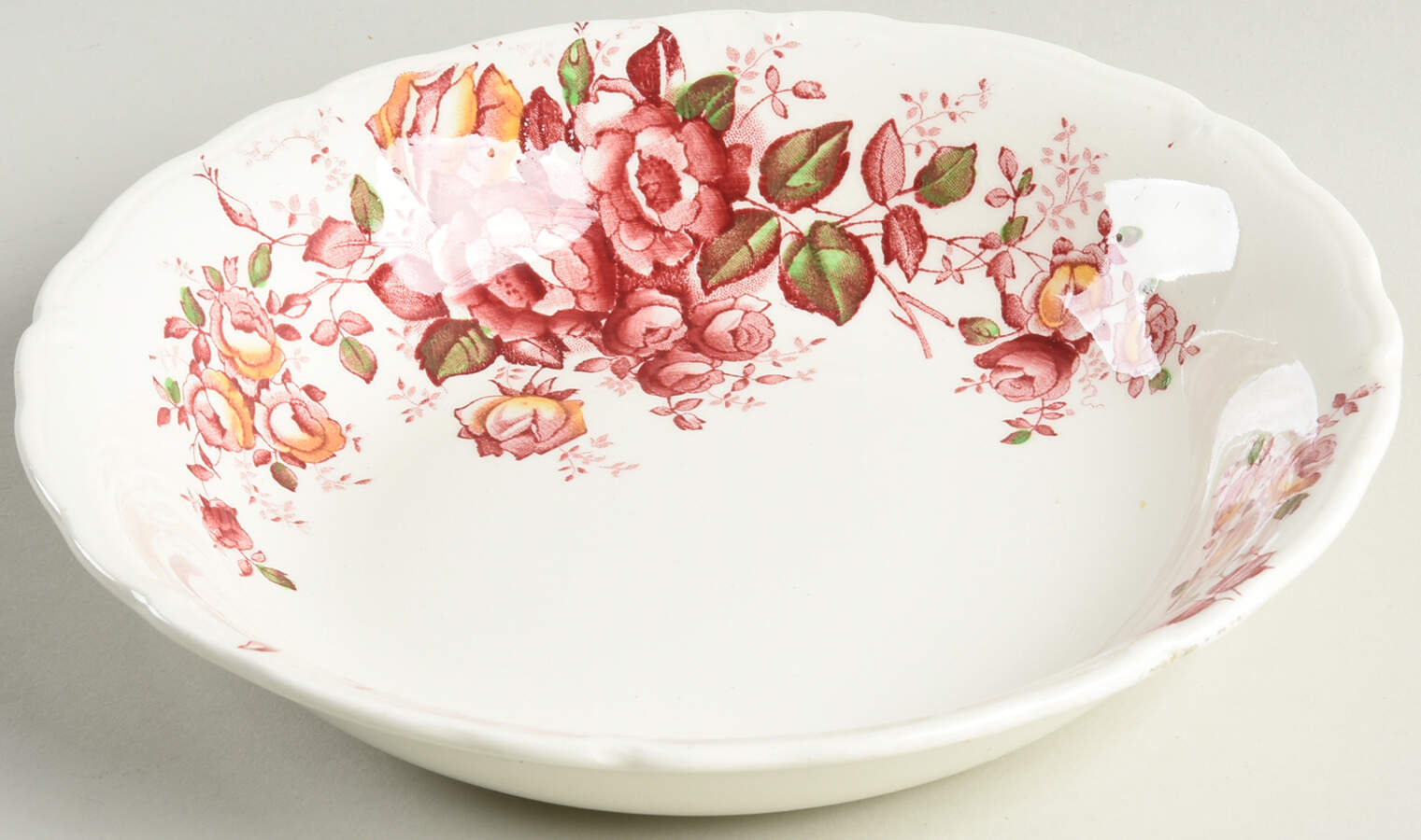 Madalyn Red Multicolor Coupe Soup Bowl by W R Midwinter Ltd-1