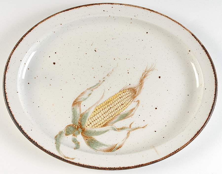 Maize 13" Oval Serving Platter by W R Midwinter Ltd-1