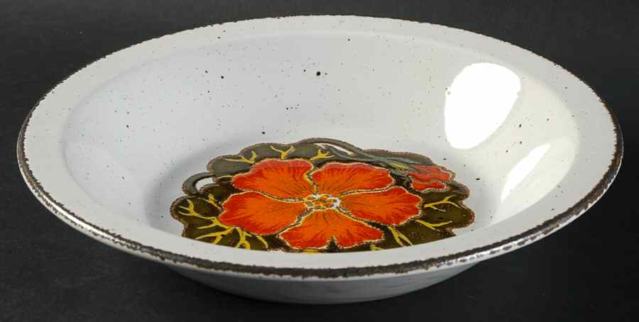 Nasturtium Rim Soup Bowl by W R Midwinter Ltd-1