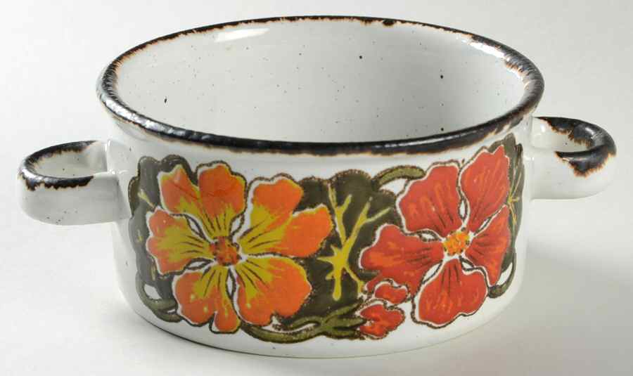 Nasturtium Flat Cream Soup Bowl by W R Midwinter Ltd-1