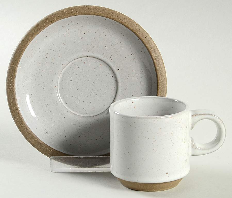 Natural Flat Demitasse Cup & Saucer Set by W R Midwinter Ltd-1