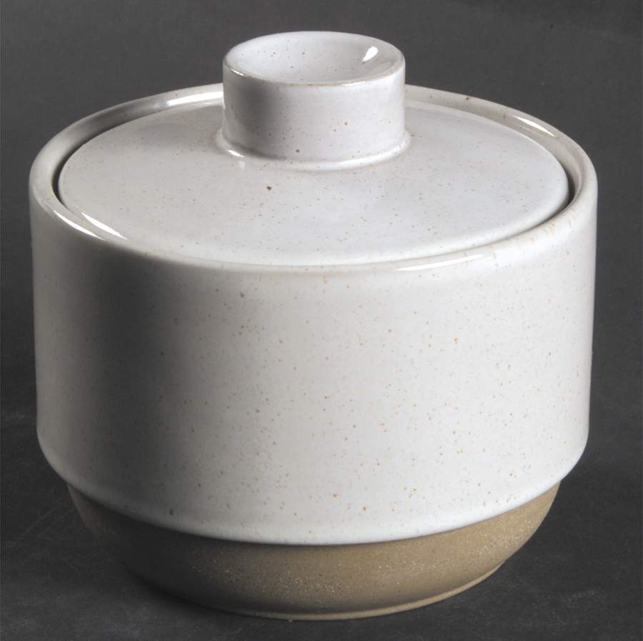 Natural Sugar Bowl & Lid by W R Midwinter Ltd-1