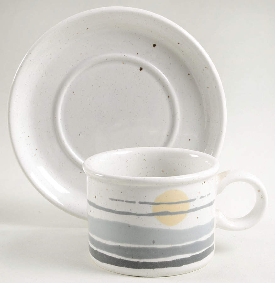 Night Flat Cup & Saucer Set by W R Midwinter Ltd-1