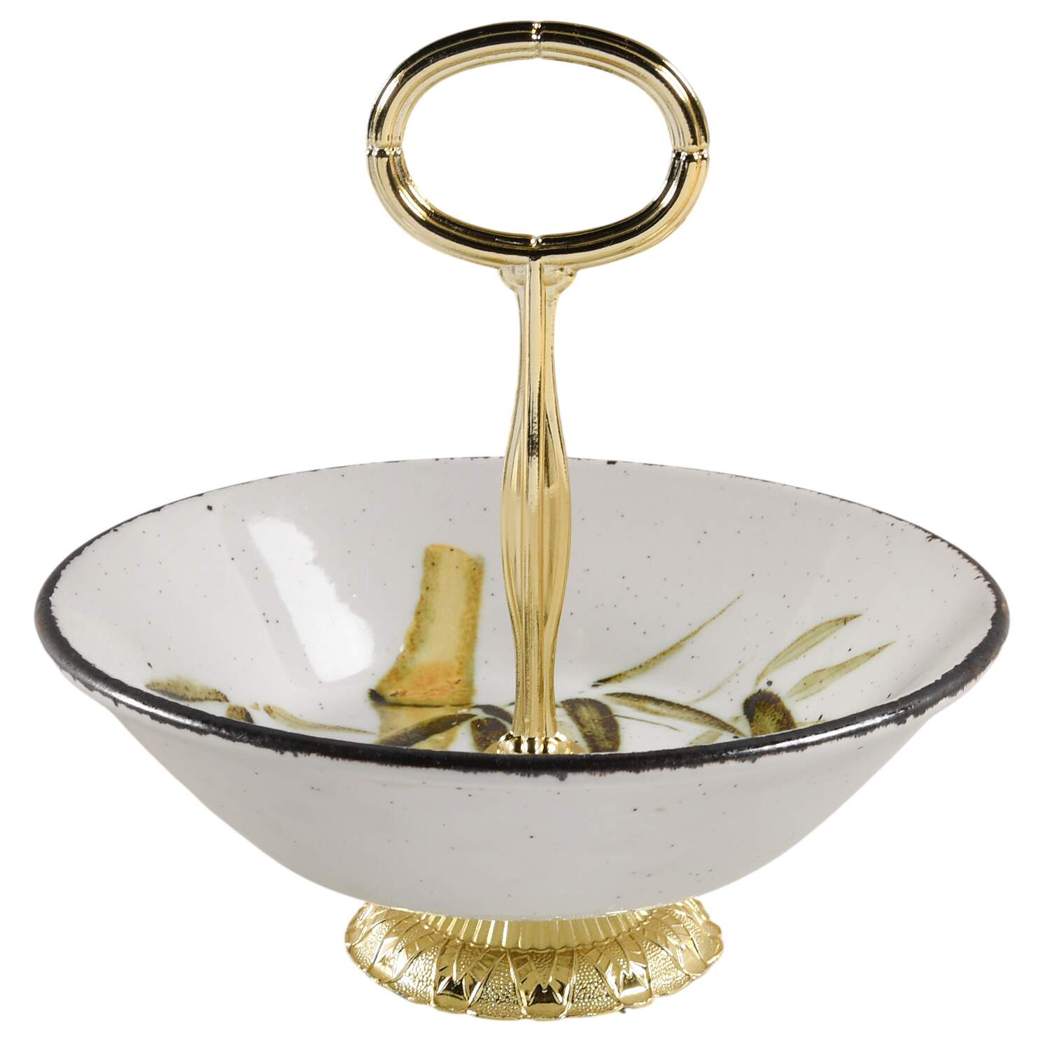 Rangoon 6"-7" Handled Footed Nut Dish HC by W R Midwinter Ltd-1