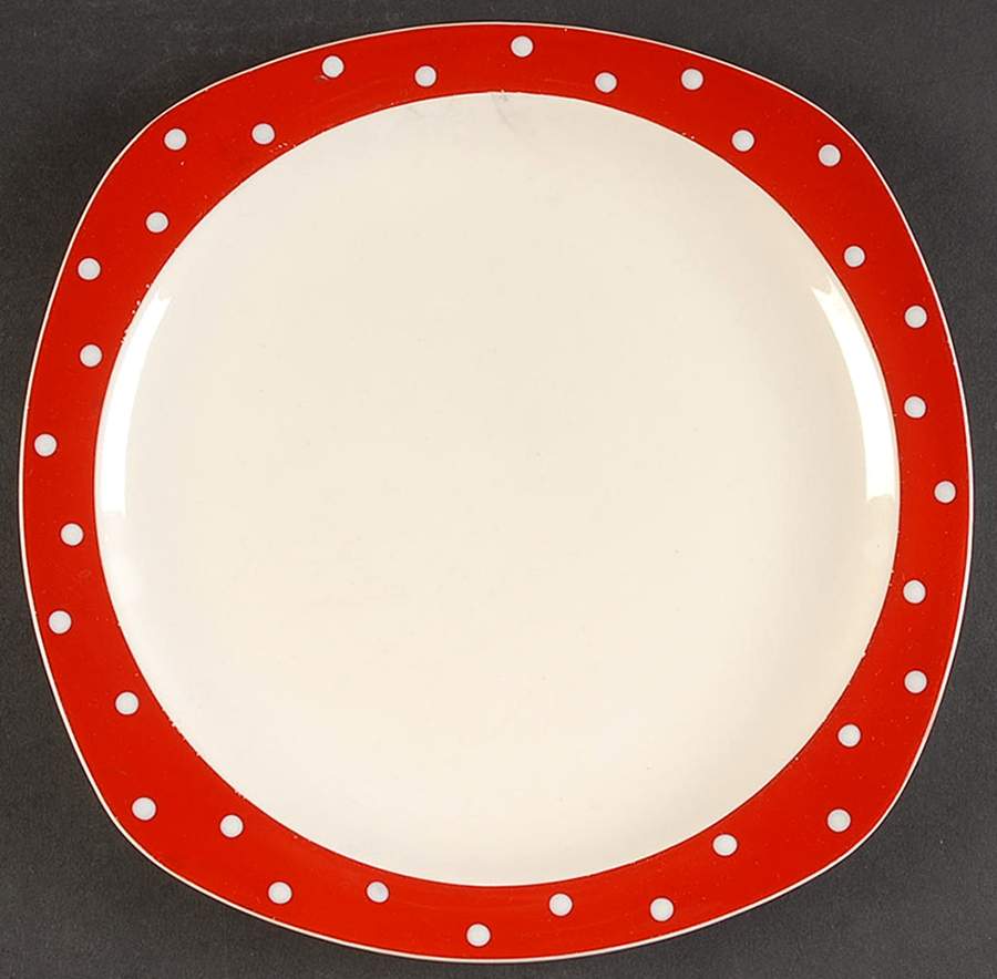 Red Domino Dinner Plate by W R Midwinter Ltd-1