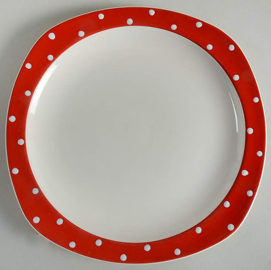 Red Domino Luncheon Plate by W R Midwinter Ltd-1