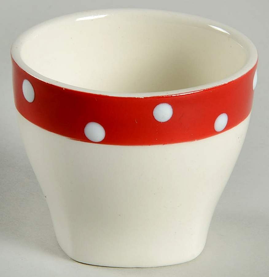 Red Domino Single Egg Cup by W R Midwinter Ltd-1
