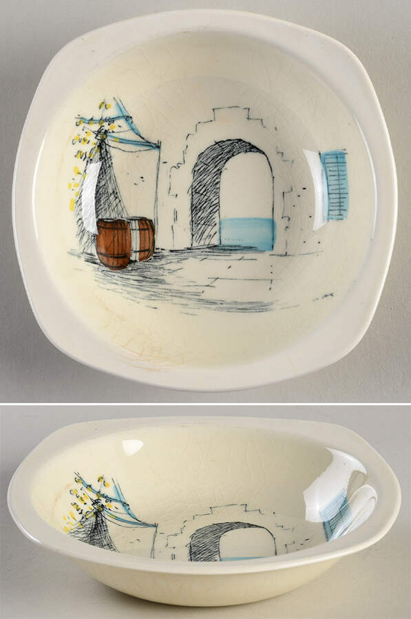 Riviera Fruit/Dessert (Sauce) Bowl by W R Midwinter Ltd-1