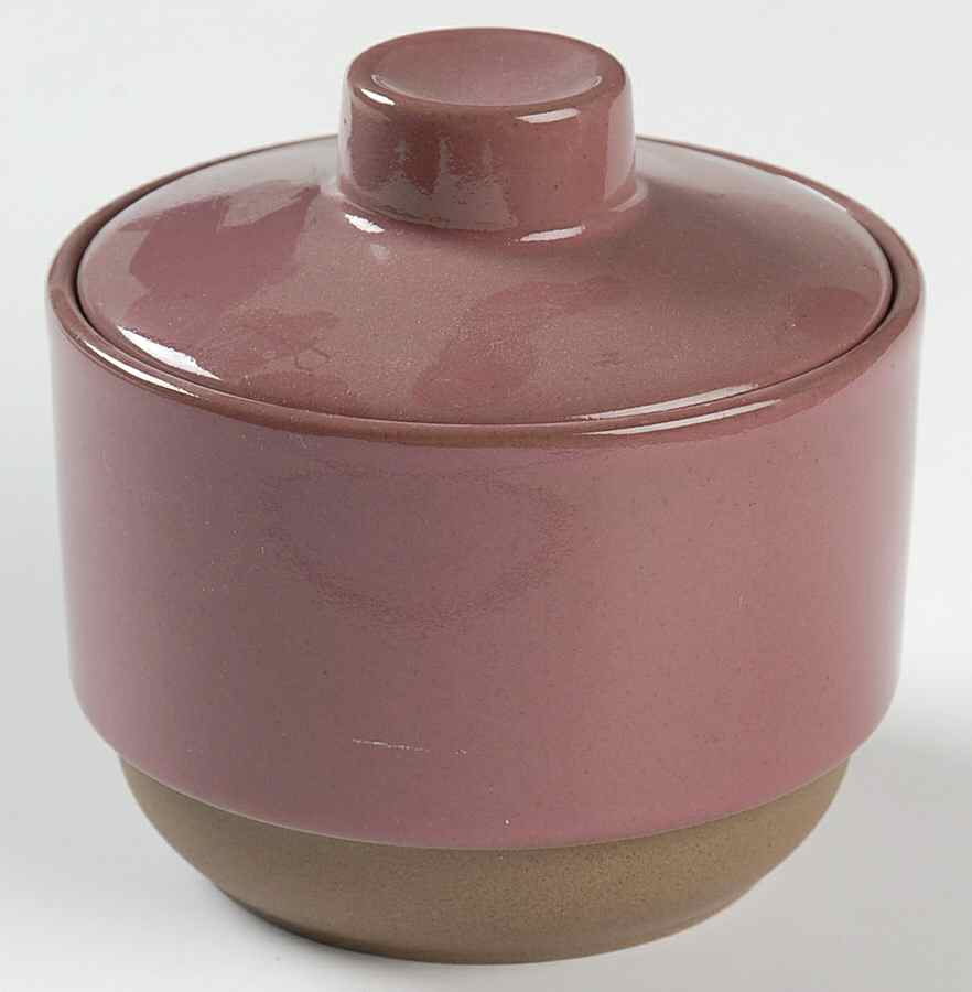 Rose Quartz Sugar Bowl & Lid by W R Midwinter Ltd-1