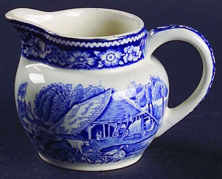 Rural England Blue Individual Creamer by W R Midwinter Ltd-1