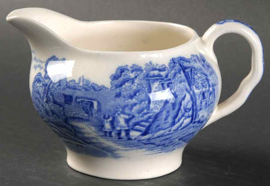 Rural England Blue Creamer by W R Midwinter Ltd-1