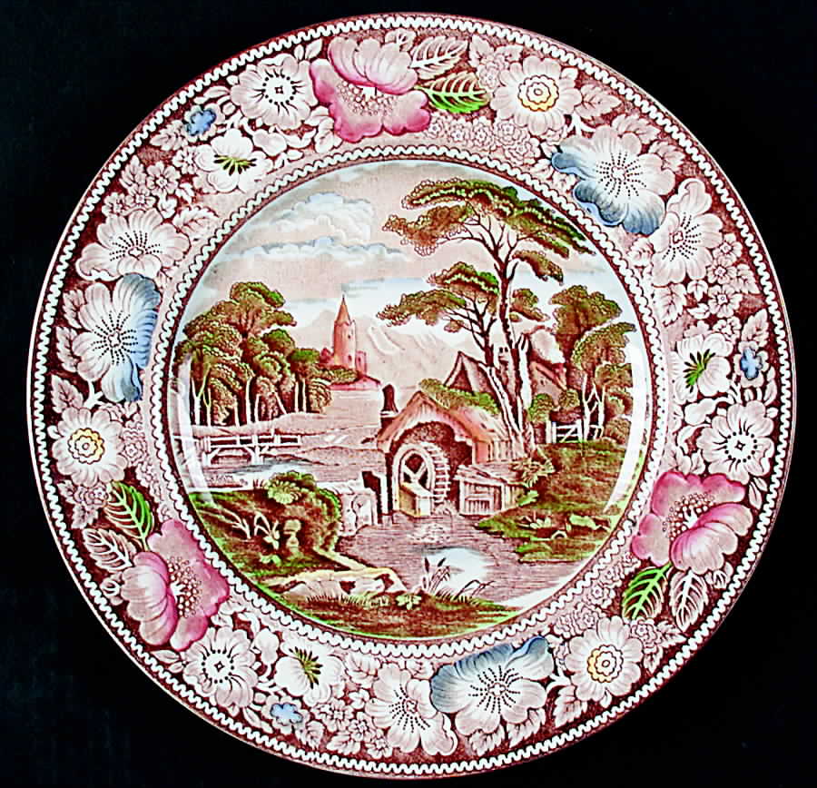 Rural England Brown Multicolor Dinner Plate by W R Midwinter Ltd-1