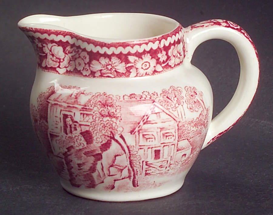 Rural England Red Individual Creamer by W R Midwinter Ltd-1