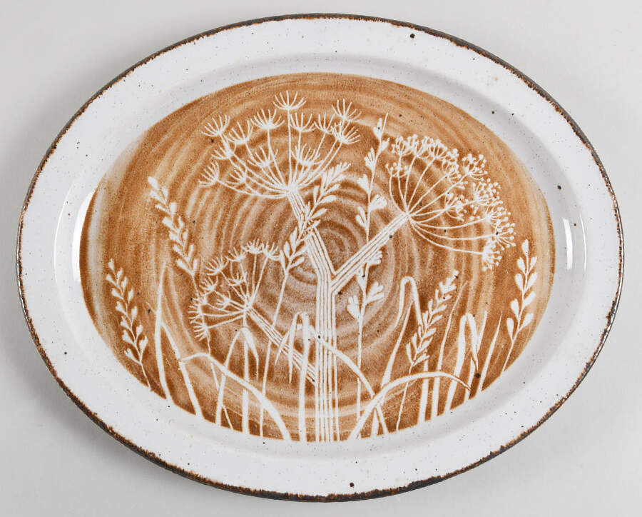 Shady Lane 13" Oval Serving Platter by W R Midwinter Ltd-1